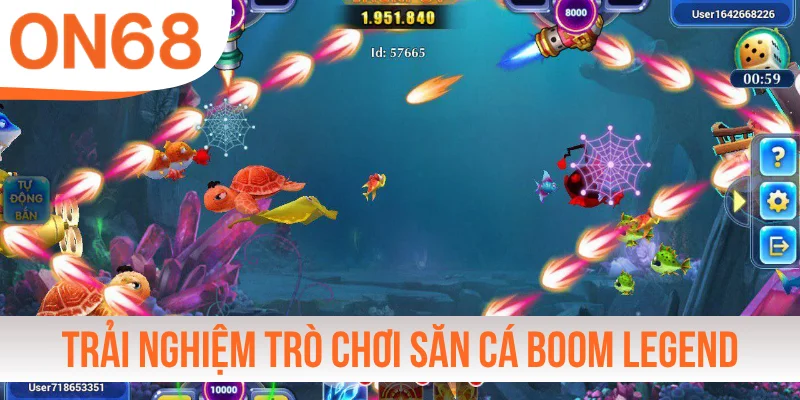 Trải nghiệm trò chơi săn cá Boom Legend hấp dẫn